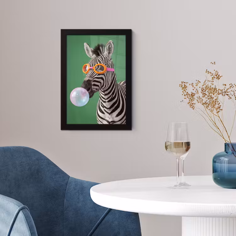 Poster met lijst - Dier - Bril - Bel - Modern - Groen — 2
