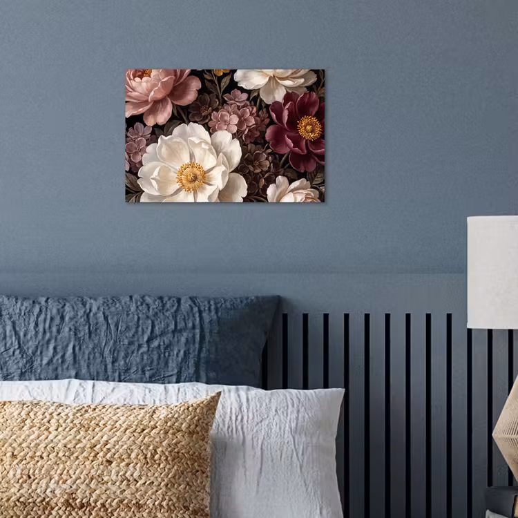 Poster - Bloemen - Boeket - Klassiek - Donker - Rood — 3