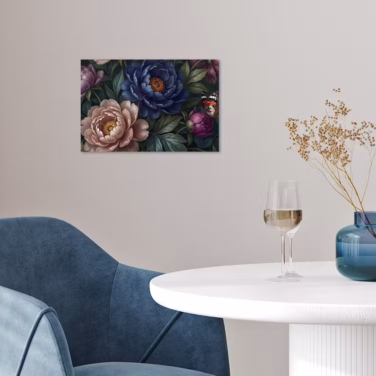 Poster - Bloemen - Vlinder - Natuur - Modern - Paars — 4