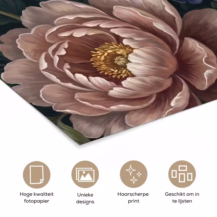 Poster - Bloemen - Vlinder - Natuur - Modern - Paars — 5