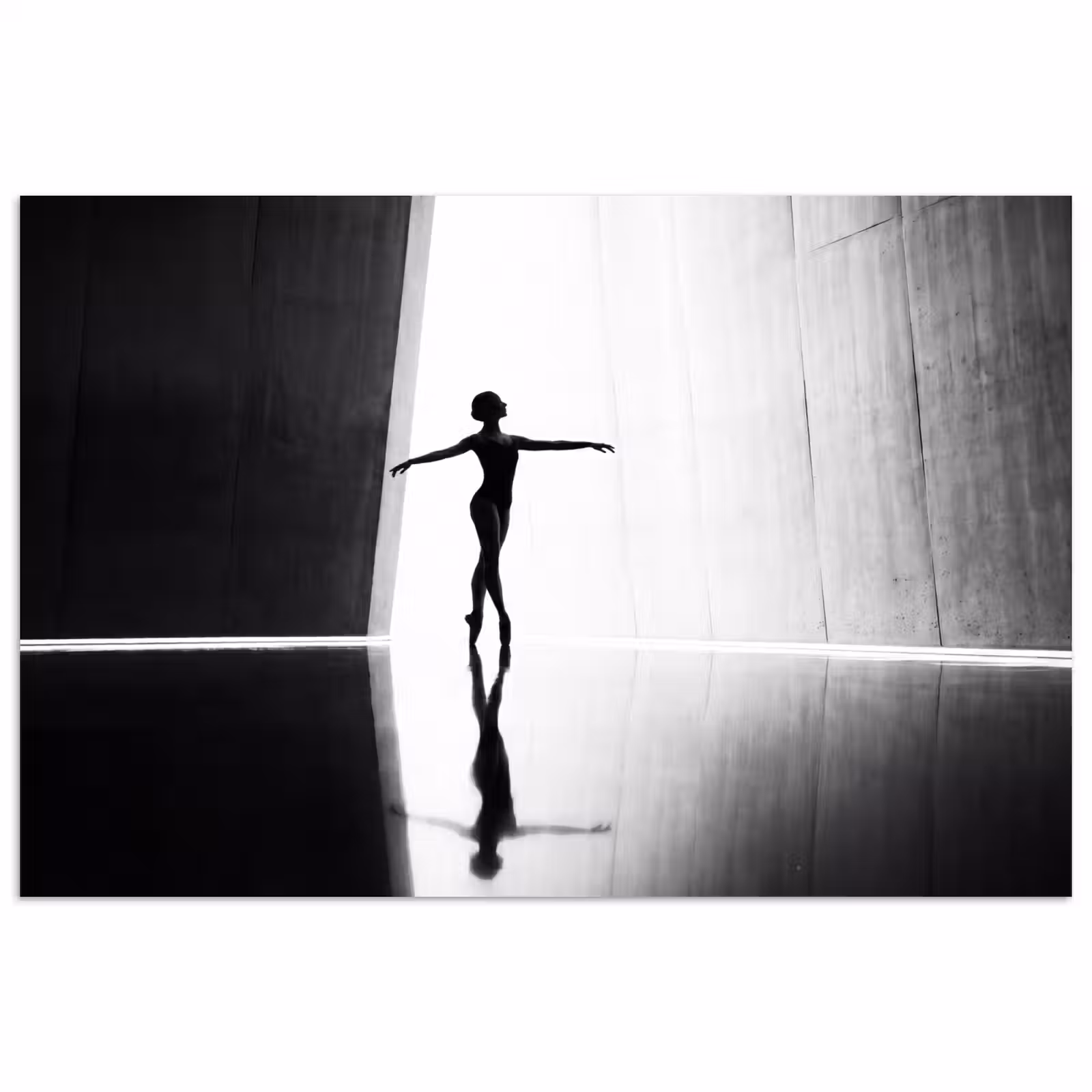 Poster - Danser - Silhouette - Kunst - Modern - Zwart-wit — 1