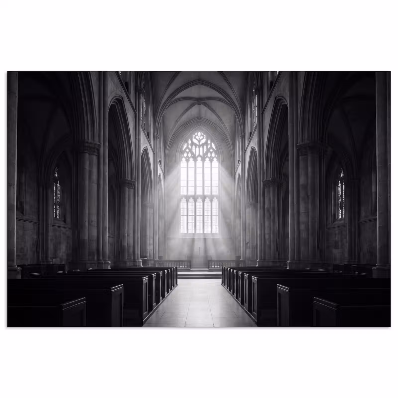 Poster - Kerk - Interieur - Lichtstralen - Architectuur - Klassiek — 1