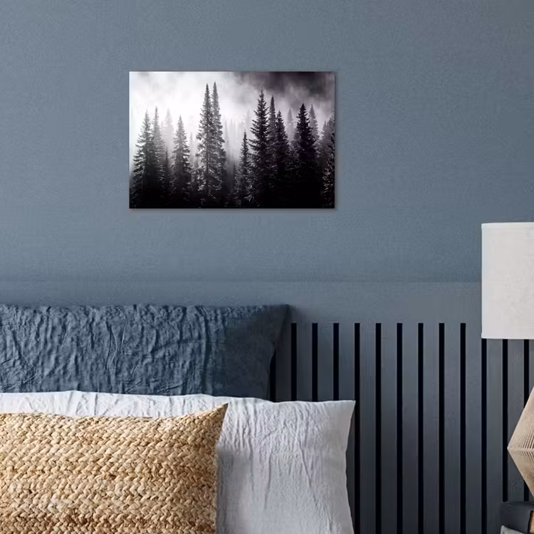 Poster - Bos - Mist - Winter - Monochroom - Natuur — 3