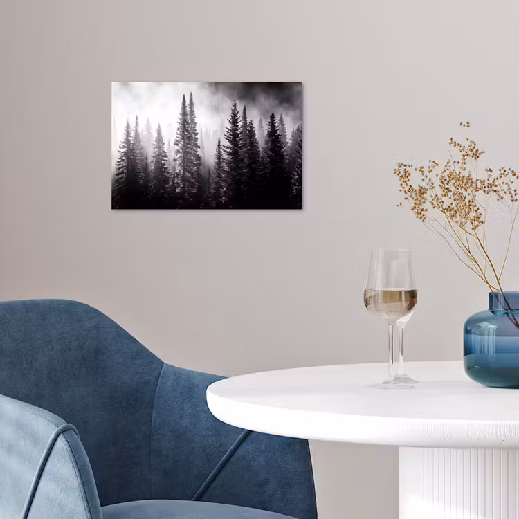 Poster - Bos - Mist - Winter - Monochroom - Natuur — 4