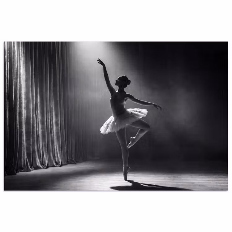 Poster - Danser - Podium - Zwart-wit - Kunst - Klassiek — 1