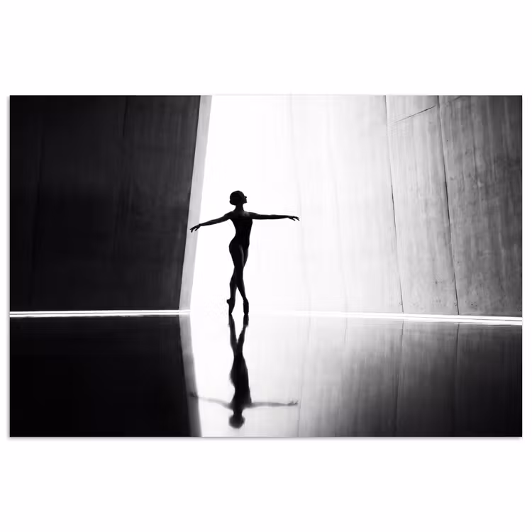 Poster - Danser - Silhouette - Kunst - Modern - Zwart-wit — 1