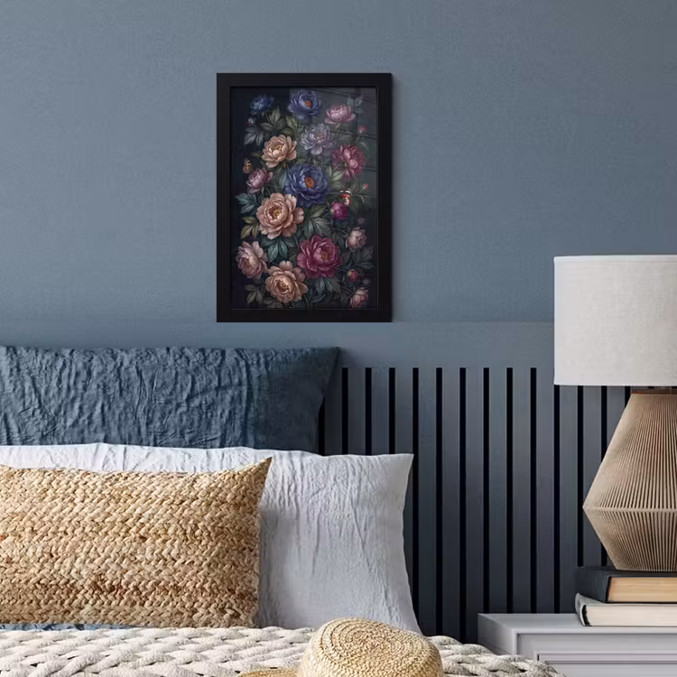 Poster met lijst - Bloemen - Vlinder - Natuur - Modern - Paars — 4