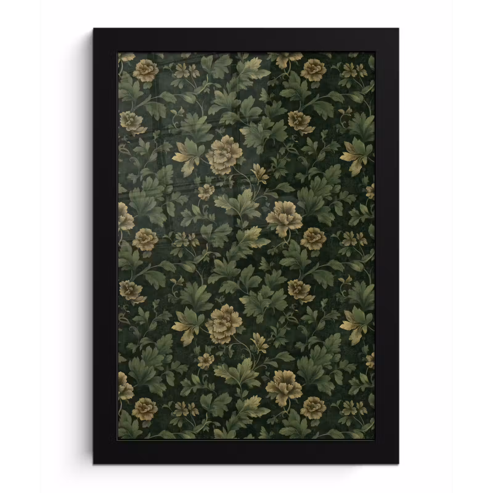 Poster met lijst - Donker - Groen - Goud - Botanisch — 1
