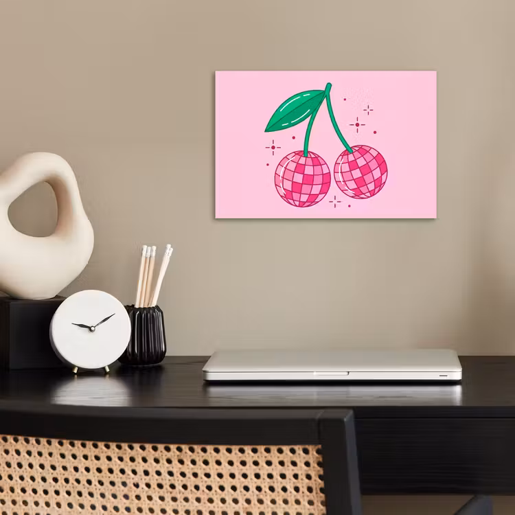 Poster - Decoratie - Disco-bal - Feest - Roze — 2