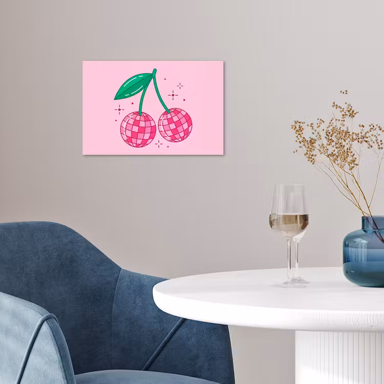 Poster - Decoratie - Disco-bal - Feest - Roze — 4