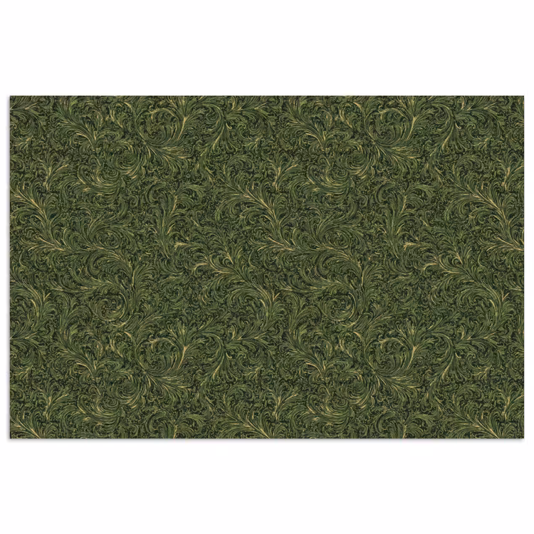 Poster - Donker - Groen - Krullend - Botanisch — 1