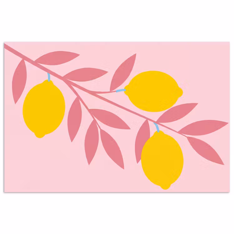 Poster - Fruit - Tak - Natuur - Abstract - Roze — 1