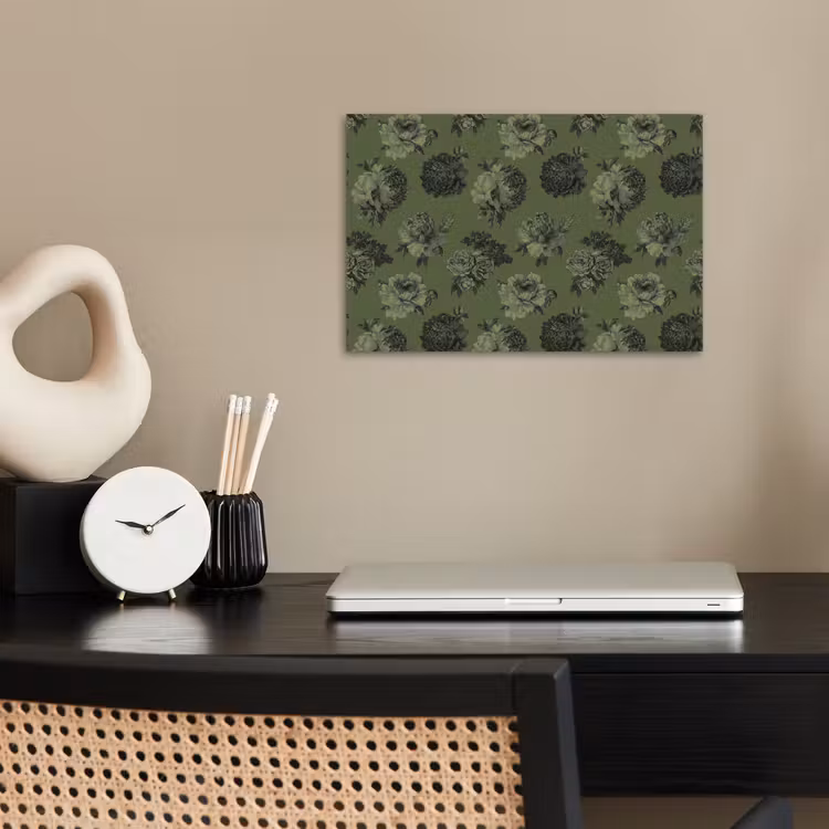 Poster - Klassiek - botanisch - Olijfgroen - Bloemen — 2
