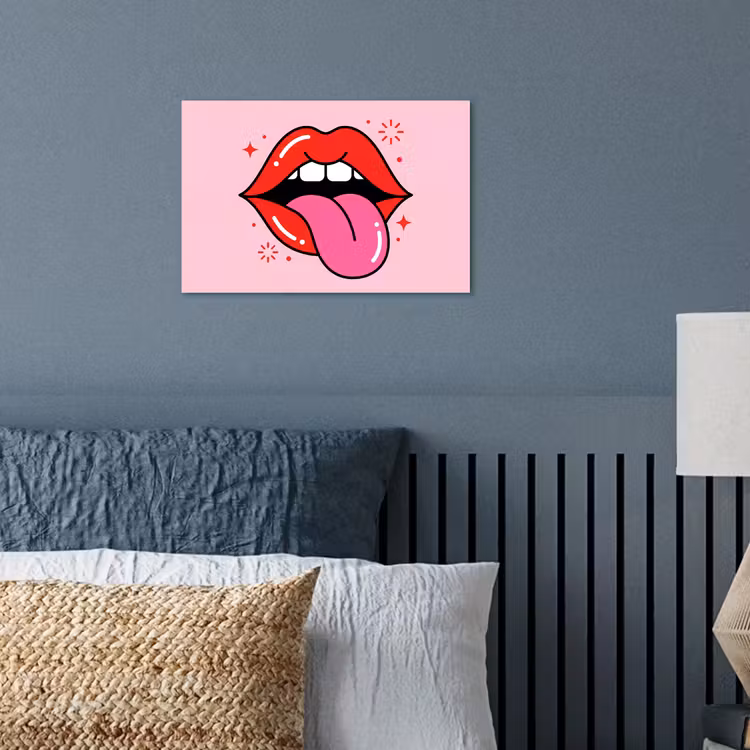 Poster - Lippen - Tong - Pop-art - Kleurrijk - Roze — 3