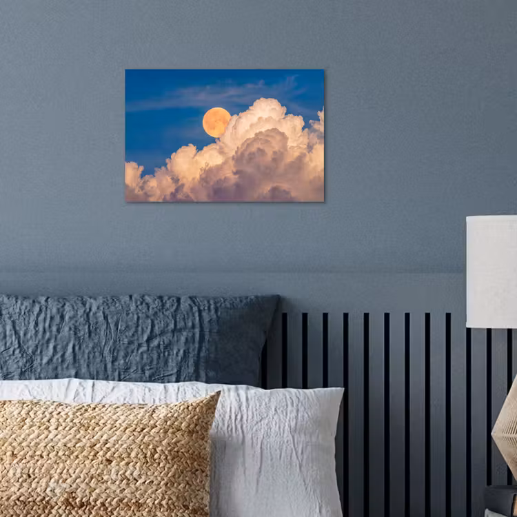 Poster - Maan - Wolken - Natuur - Oranje — 3