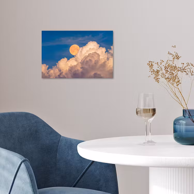 Poster - Maan - Wolken - Natuur - Oranje — 4