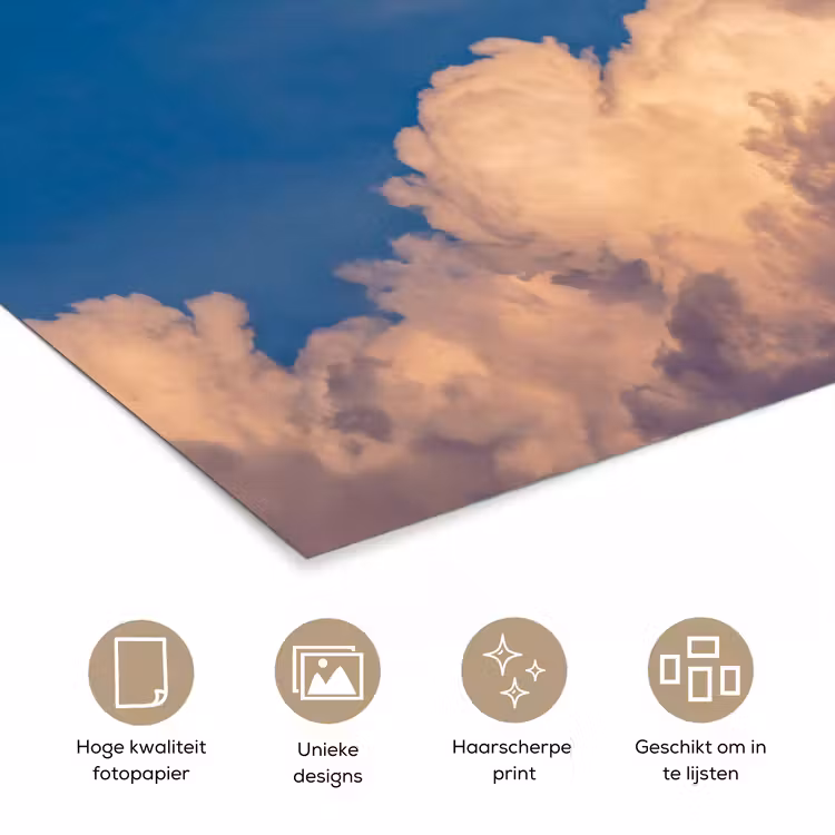 Poster - Maan - Wolken - Natuur - Oranje — 5