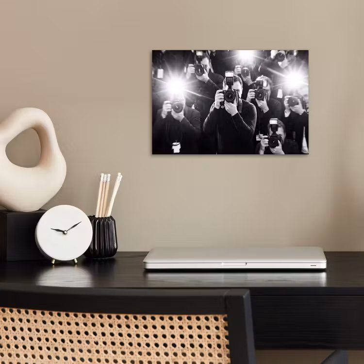 Poster - Mensen - Camera - Flitslicht - Zwart-wit - Media — 2