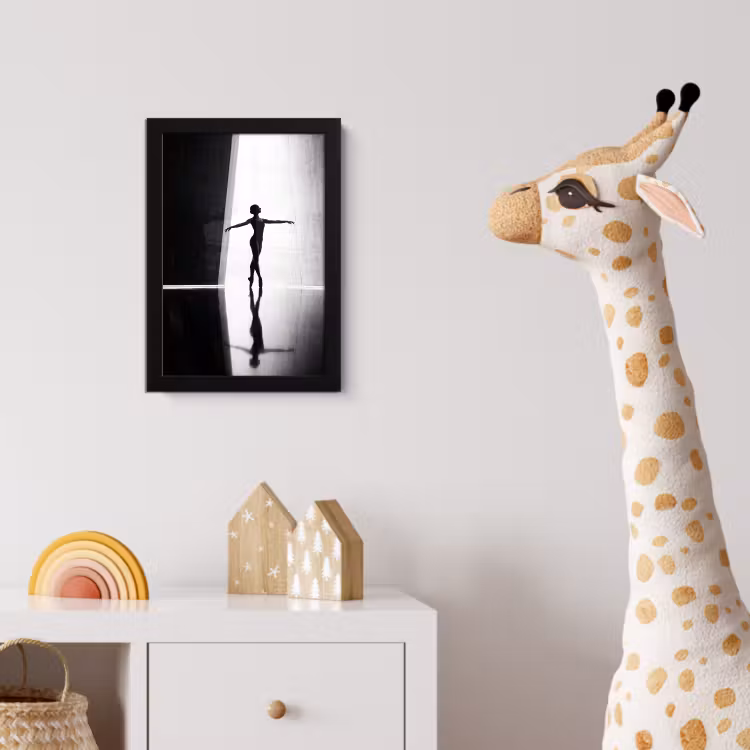 Poster met lijst - Danser - Silhouette - Kunst - Modern - Zwart-wit — 5
