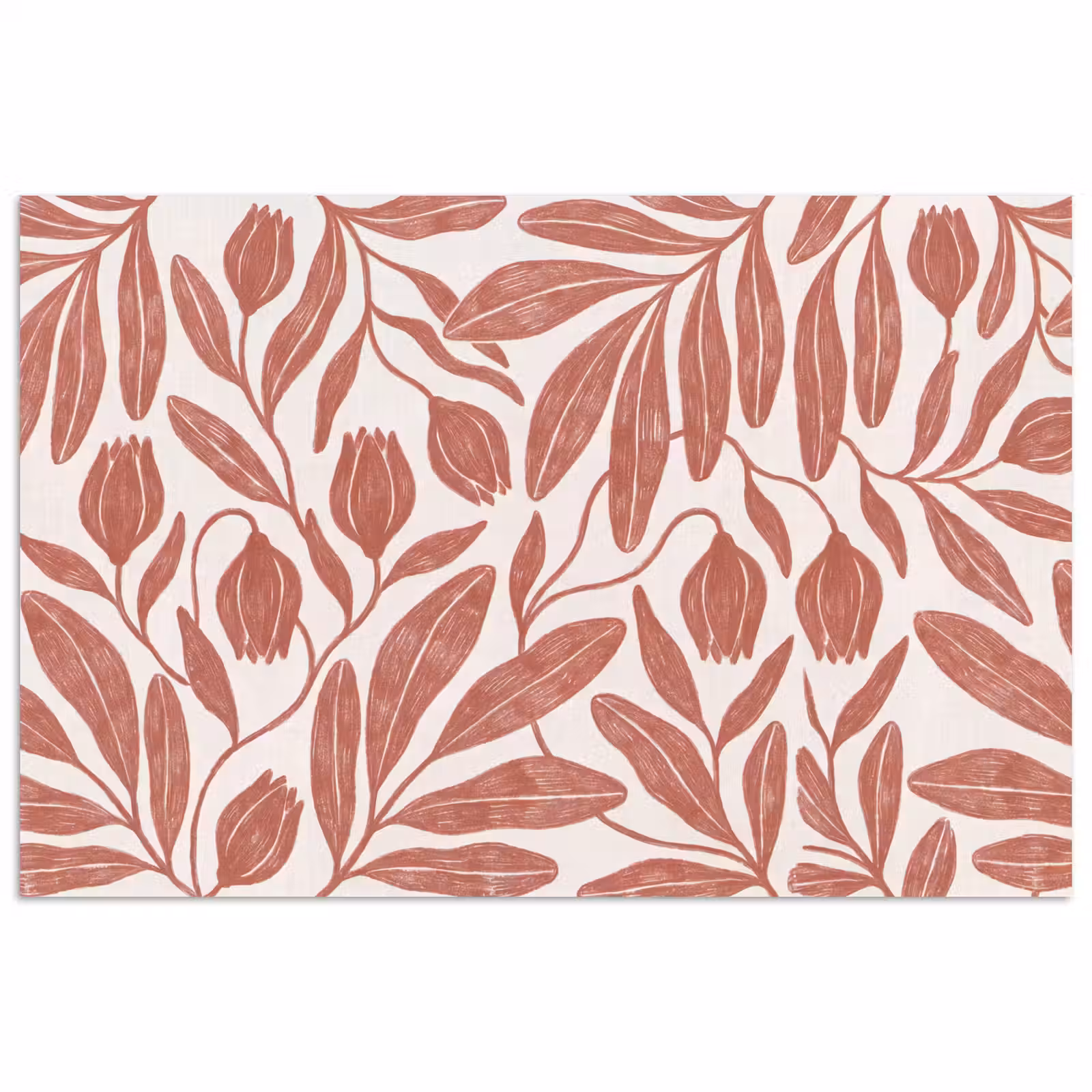 Poster - Bloemen - Patroon - Modern - Natuur - Bruin — 1