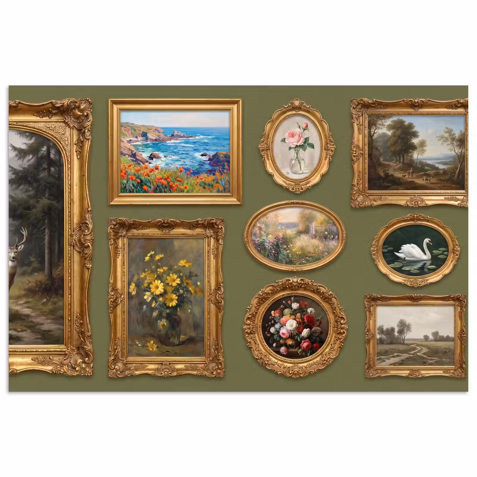 Poster - Hert - Bos - Natuur - Klassiek - Dieren — 1