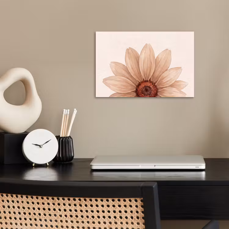 Poster - Bloemen - Bloemblad - Natuur - Aquarel - Beige — 2