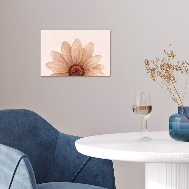 Poster - Bloemen - Bloemblad - Natuur - Aquarel - Beige — 4