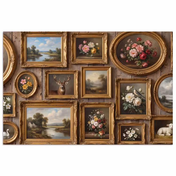 Poster - Bloemen - Rozen - Klassiek - Vaas - Kleurrijk — 1