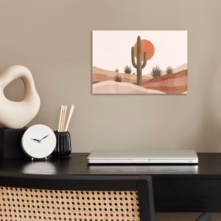 Poster - Cactus - Duinen - Modern - Landschap - Groen — 2