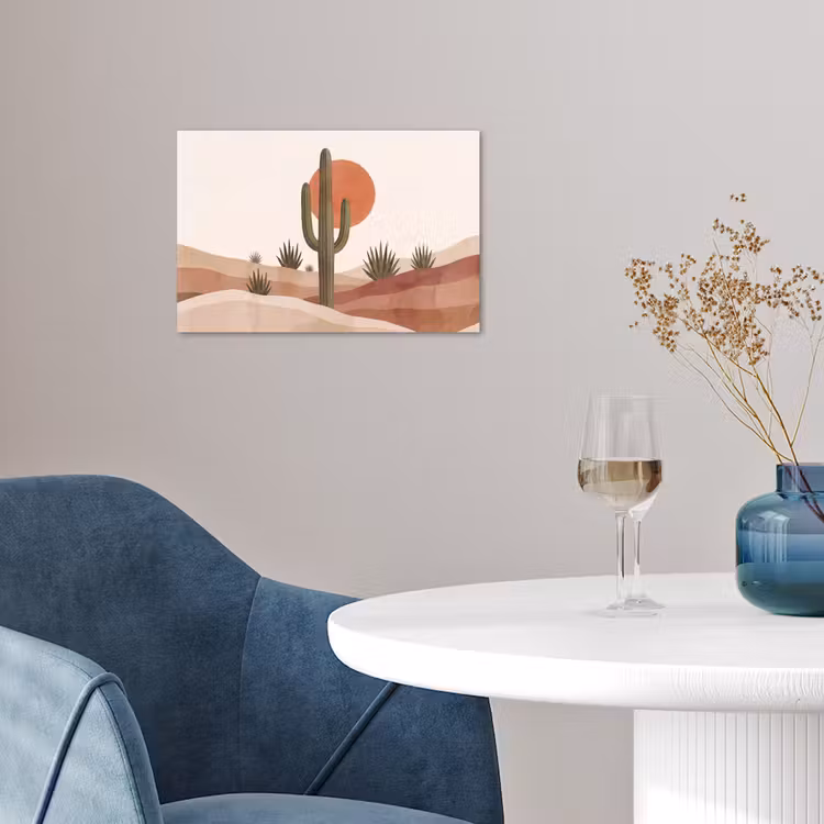Poster - Cactus - Duinen - Modern - Landschap - Groen — 4