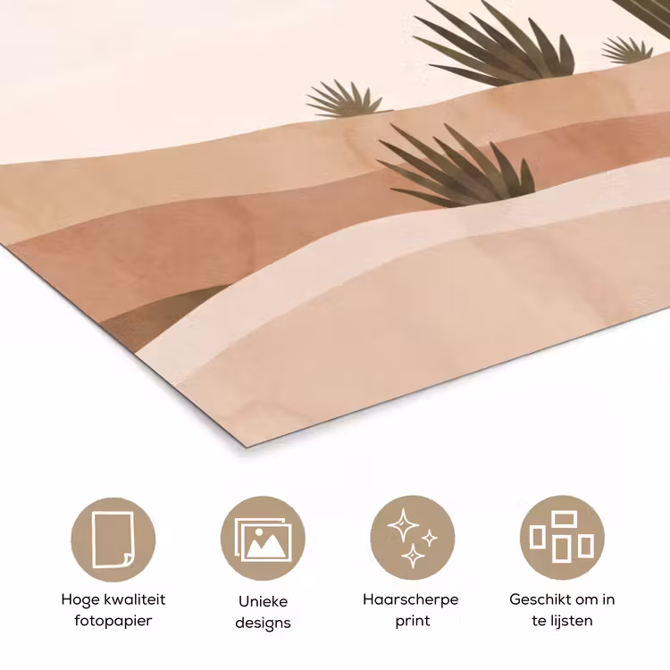 Poster - Cactus - Duinen - Modern - Landschap - Groen — 5