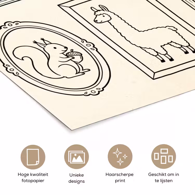 Poster - Dieren - Illustratie - Lijsten - Galerij - Speels — 5