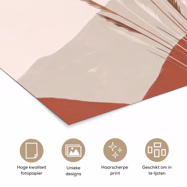Poster - Gras - Landschap - Natuur - Abstract - Beige — 5