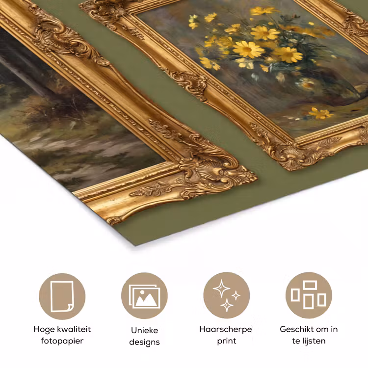 Poster - Hert - Bos - Natuur - Klassiek - Dieren — 5