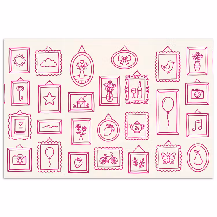 Poster - Illustratie - Collectie - Kunst - Minimalistisch - Roze — 1