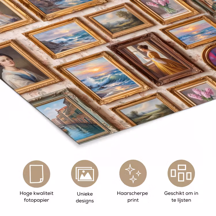 Poster - Interieur - Kunst - Collectie - Klassiek - Goud — 5