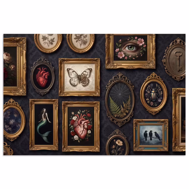 Poster - Kunst - Collectie - Vintage - Klassiek - Donker — 1