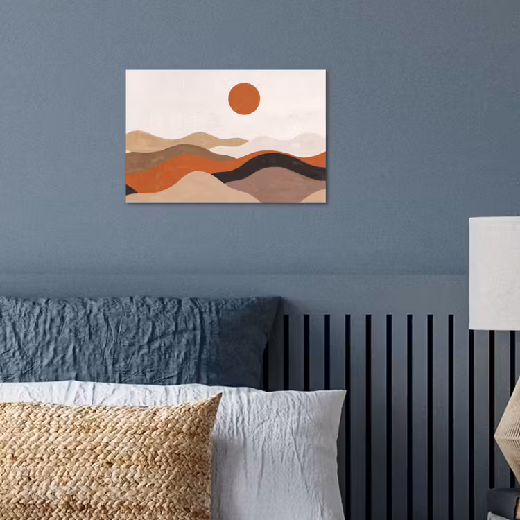 Poster - Landschap - Heuvels - Zon - Abstract - Oranje — 3