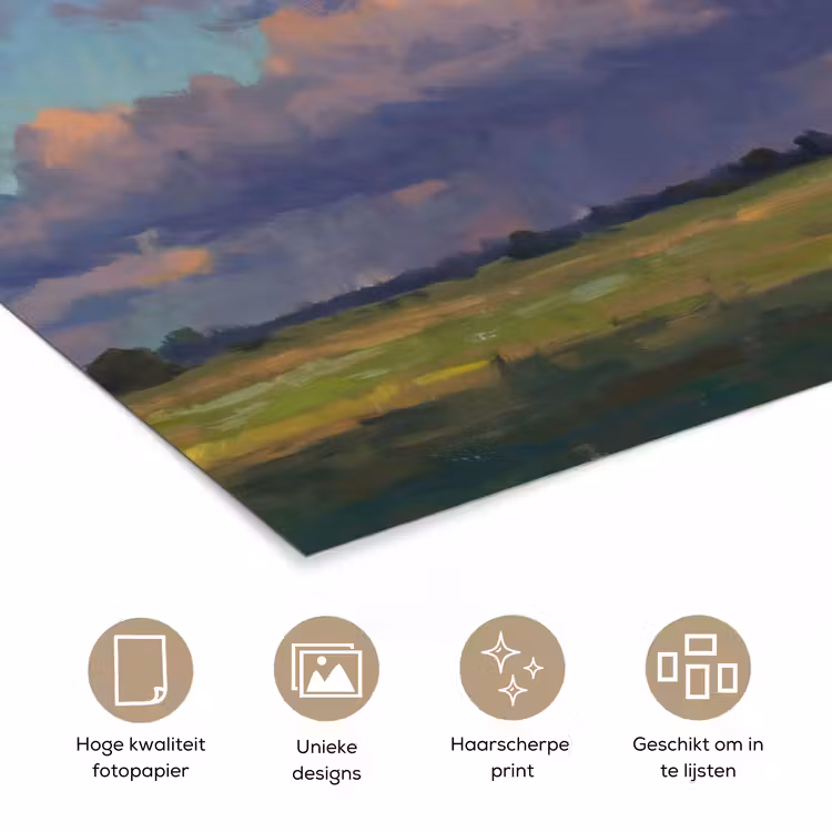 Poster - Lucht - Wolken - Landschap - Modern - Oranje — 5