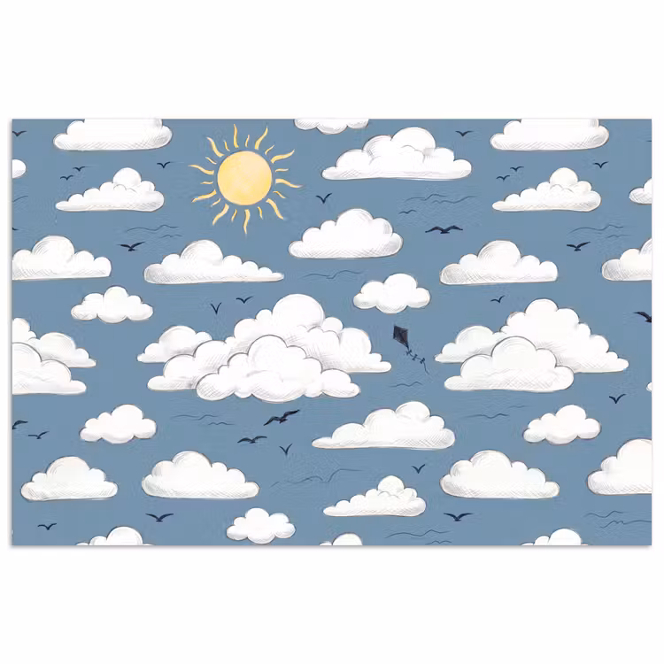 Poster - Lucht - Zon - Wolken - Natuur - Blauw — 1
