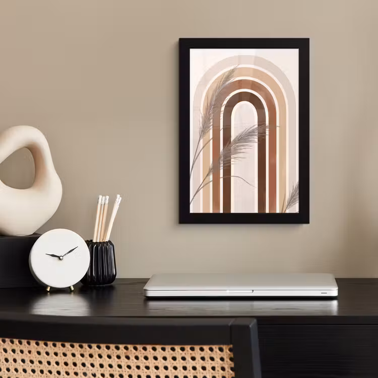 Poster met lijst - Abstract - Bogen - Plant - Boho - Beige — 3