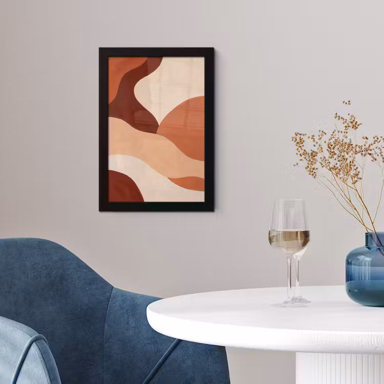 Poster met lijst - Abstract - Vormen - Organisch - Aardetinten - Modern — 2