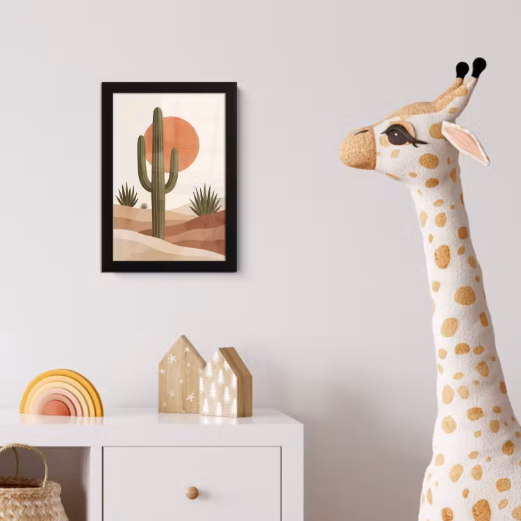 Poster met lijst - Cactus - Duinen - Modern - Landschap - Groen — 5