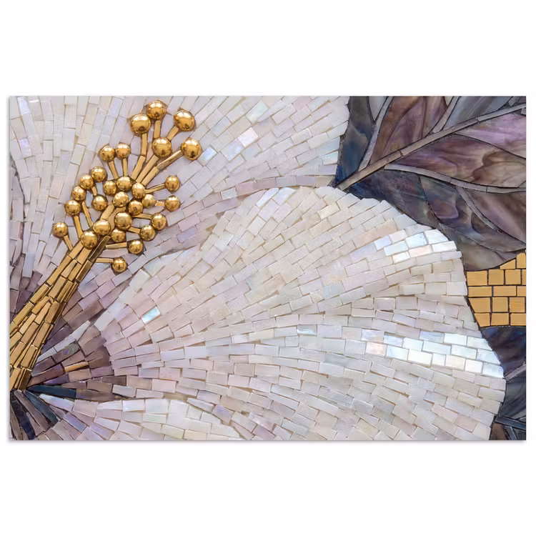 Poster - Bloemen - Mozaïek - Kunst - Modern - Goud — 1