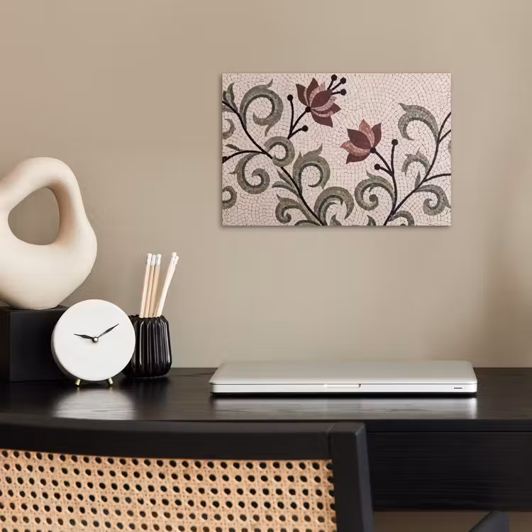 Poster - Bloemen - Mozaïek - Patroon - Abstract - Groen — 2