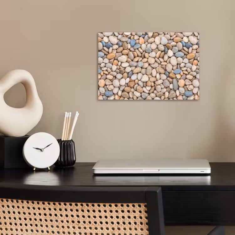 Poster - Kiezelstenen - Natuur - Textuur - Beige - Grijs — 2