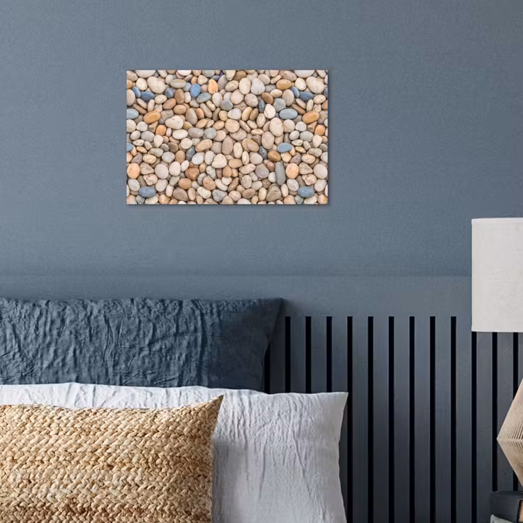 Poster - Kiezelstenen - Natuur - Textuur - Beige - Grijs — 3