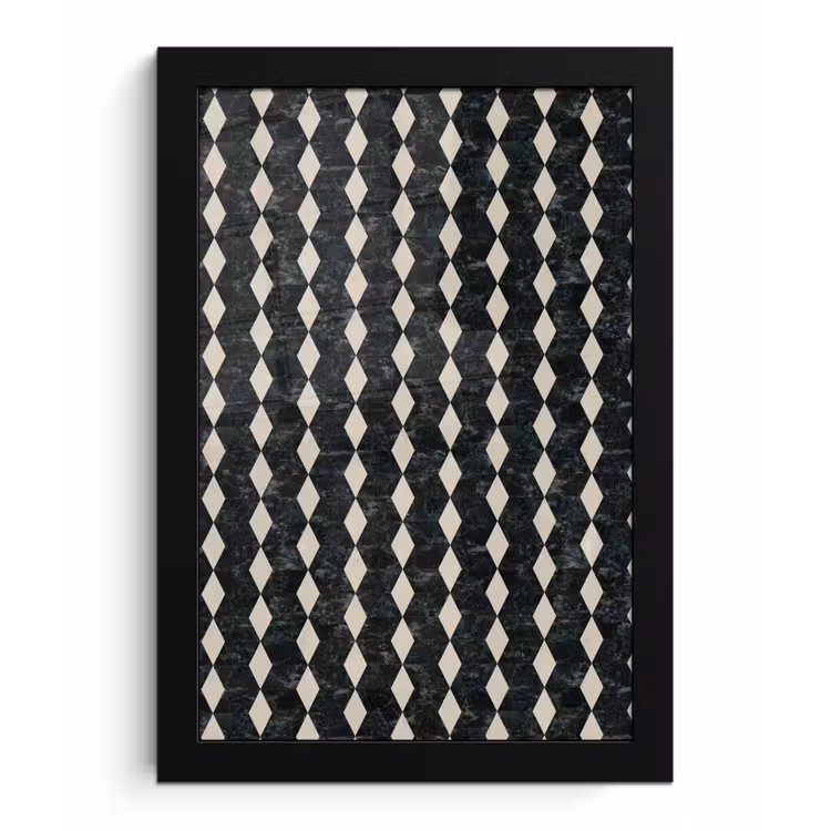Poster met lijst - Geometrisch - Patroon - Marmer - Groen — 1