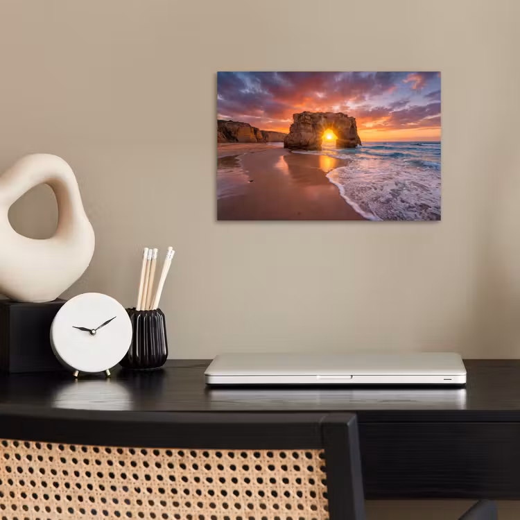 Poster - Kust - Rots - Zonsondergang - Zee - Natuur — 2