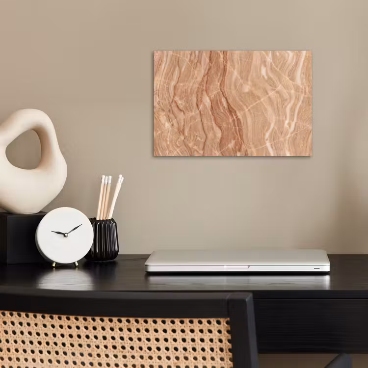Poster - Marmer - Ader - Natuur - Abstract - Beige — 2